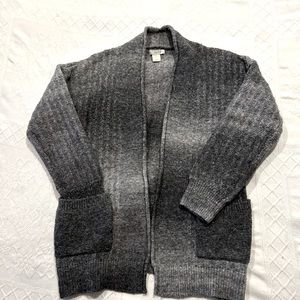 Christian Siriano New York Cardigan Sweater Womens Medium Marled Gray Pockets